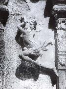 unknow artist Durga and the demon.  Mahisasaramardini-cave Mahabalipuram oil painting picture wholesale